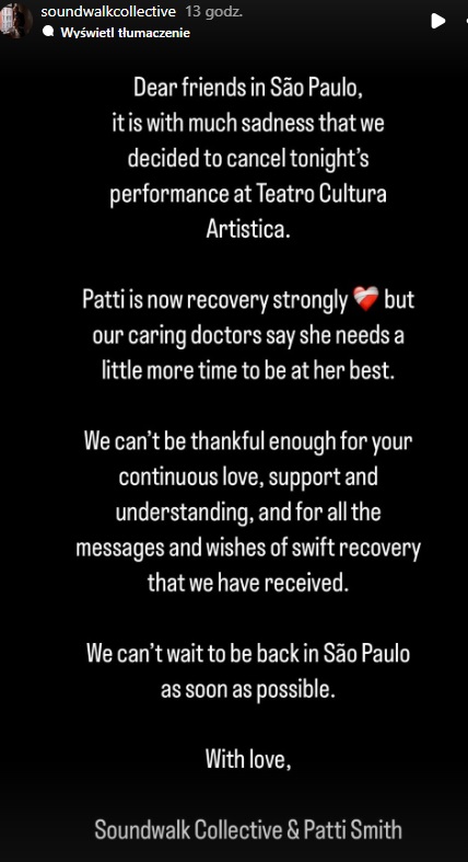 Patti Smith Instagram